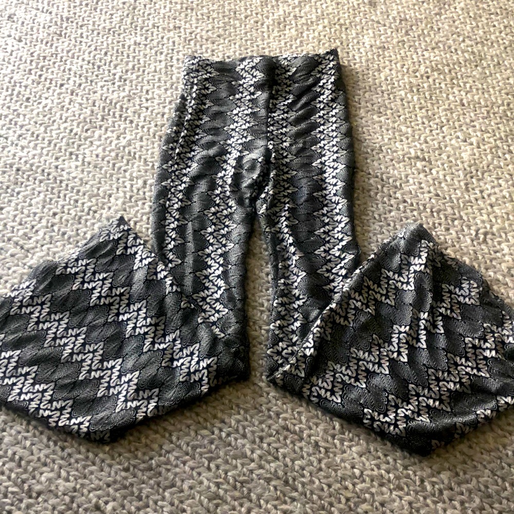 Silver/Black stretchy Pants